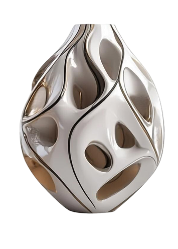 Smoke Glass Decorative Vase