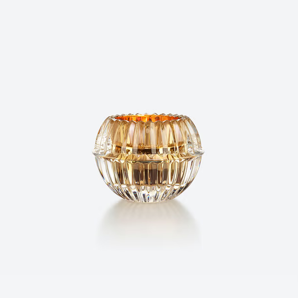 Vintage Style Oil Lamp - Amber Glass