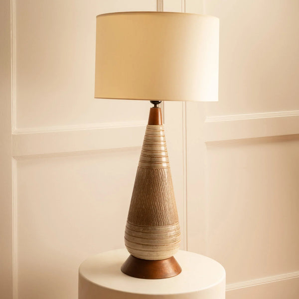 Oak Wood Table Lamp